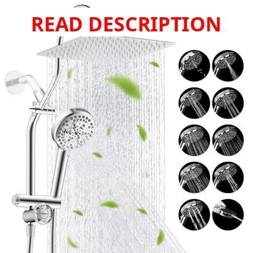 Hibbent Rainfall Shower Head Handheld