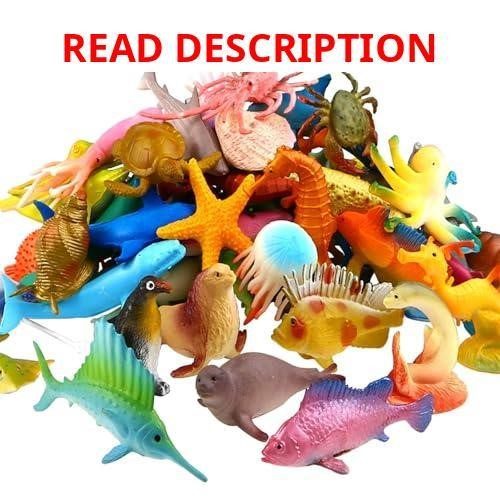 52 Pack Ocean Animal Toys Sea Creature Figures
