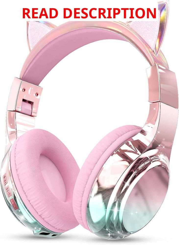 QearFun Kids Cat Ear Bluetooth Headphones 60H