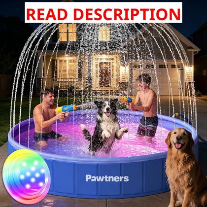 Pawtners Foldable Dog Pool 72" Blue