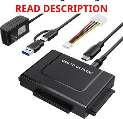 USB 3.0 to IDE/SATA Adapter with USB-C Reader
