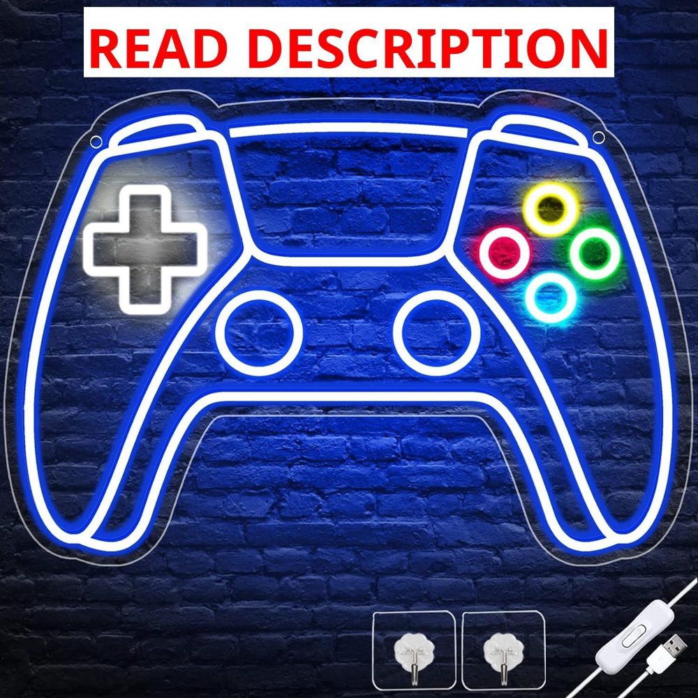 Gamer Neon Sign: Gamepad LED Neon Sign