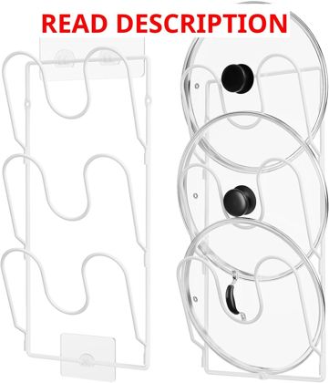 ORDORA Pot Lid Organizer Rack 2 Pack White