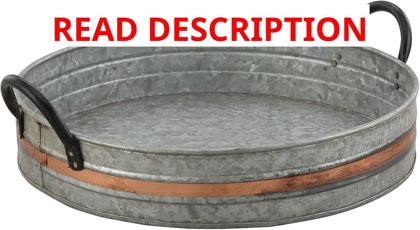 Galvanized Metal Tray with Copper Strip
