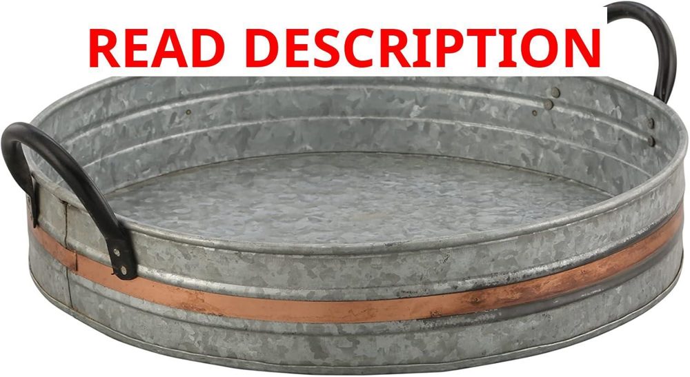 Galvanized Metal Tray with Copper Strip