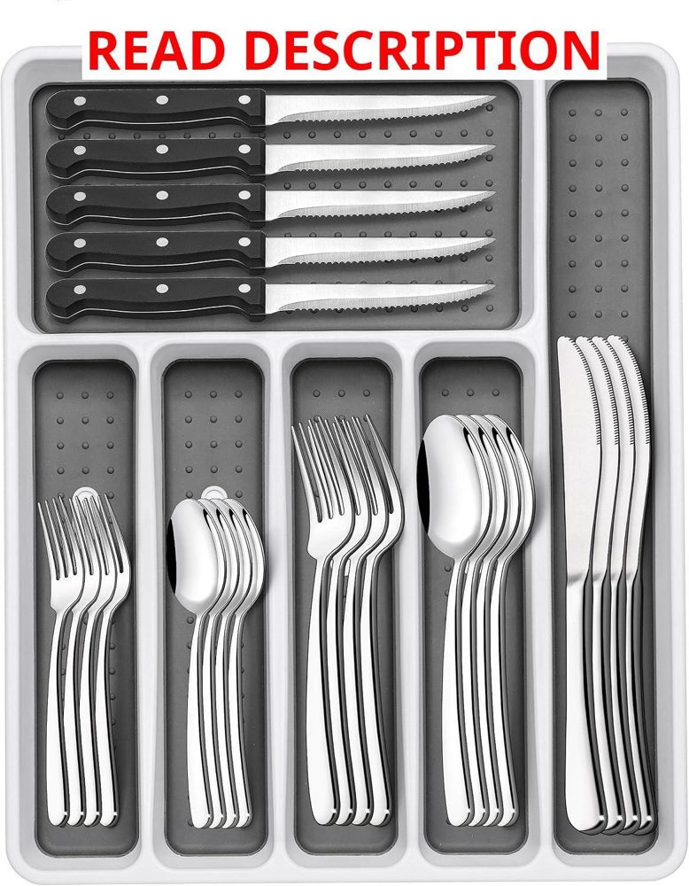 49-Piece Stainless Steel Flatware Set for 8
