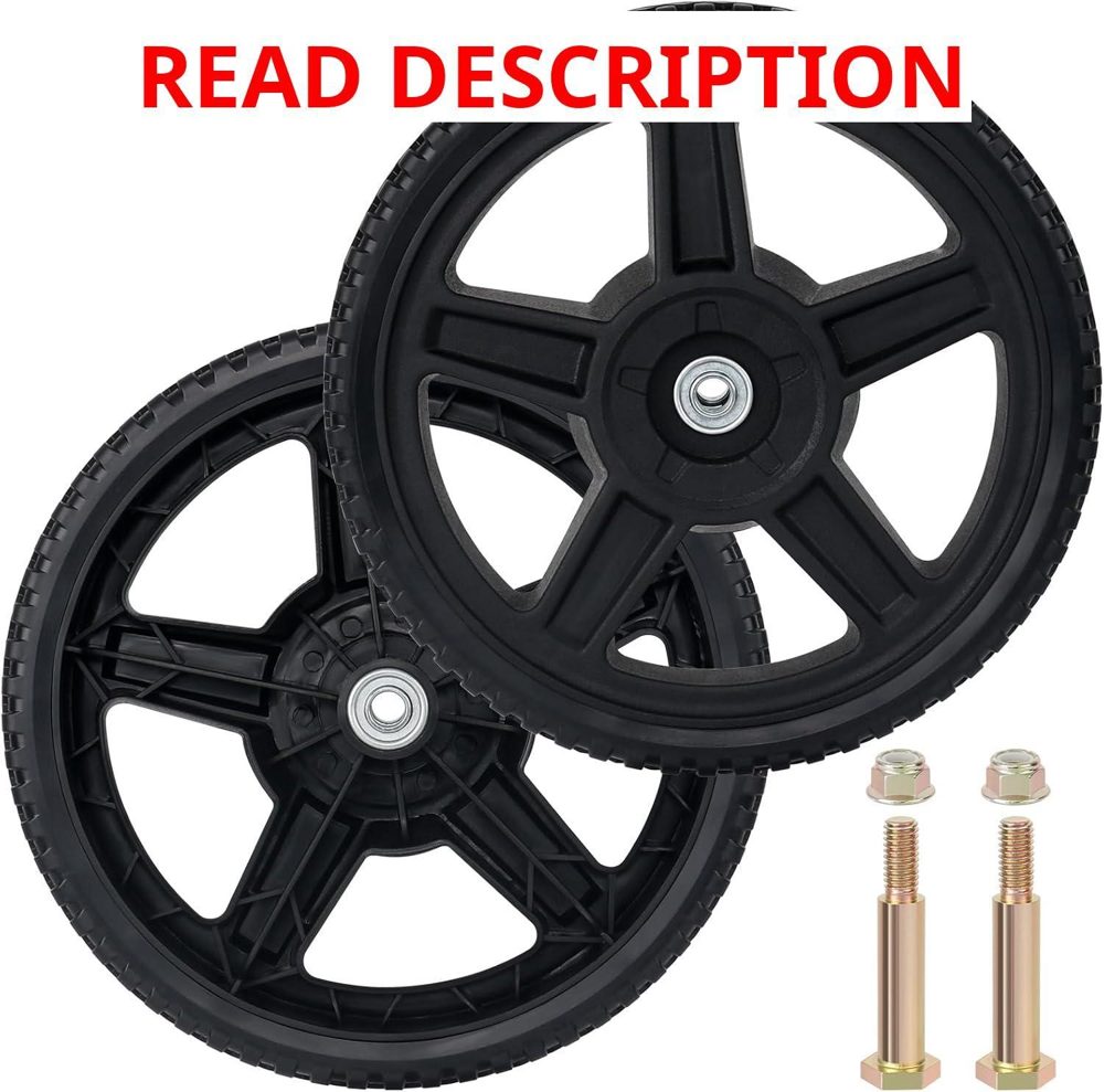 CheeMuii 2PCS 12" Lawn Mower Wheels Kit