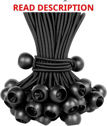Ball Bungee Cords 6" with Balls 50 Pcs UV