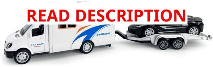Toy Camper RV Diecast Motorhome Toys 3-6 White