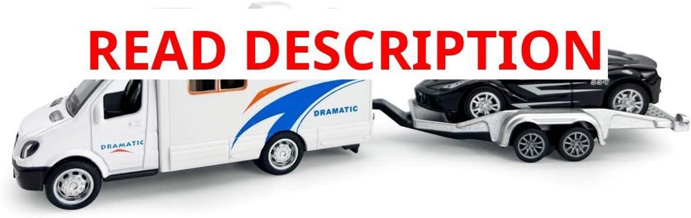 Toy Camper RV Diecast Motorhome Toys 3-6 White