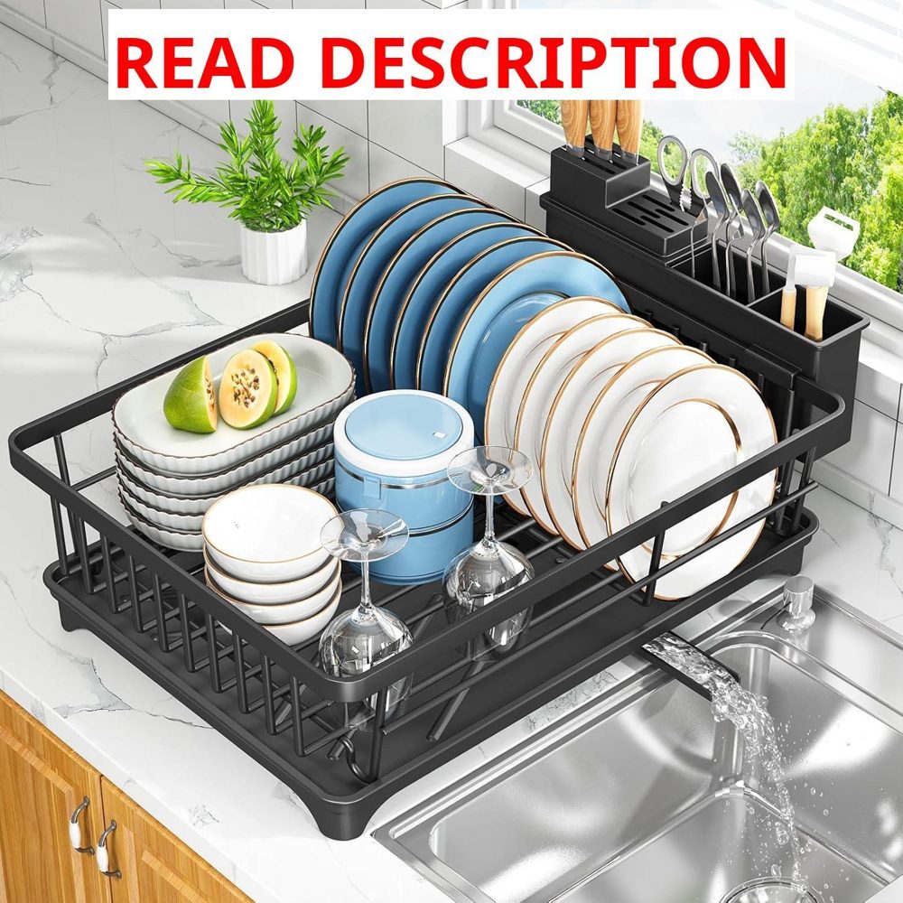 Kmiectse Dish Drying Rack with Utensil Holder