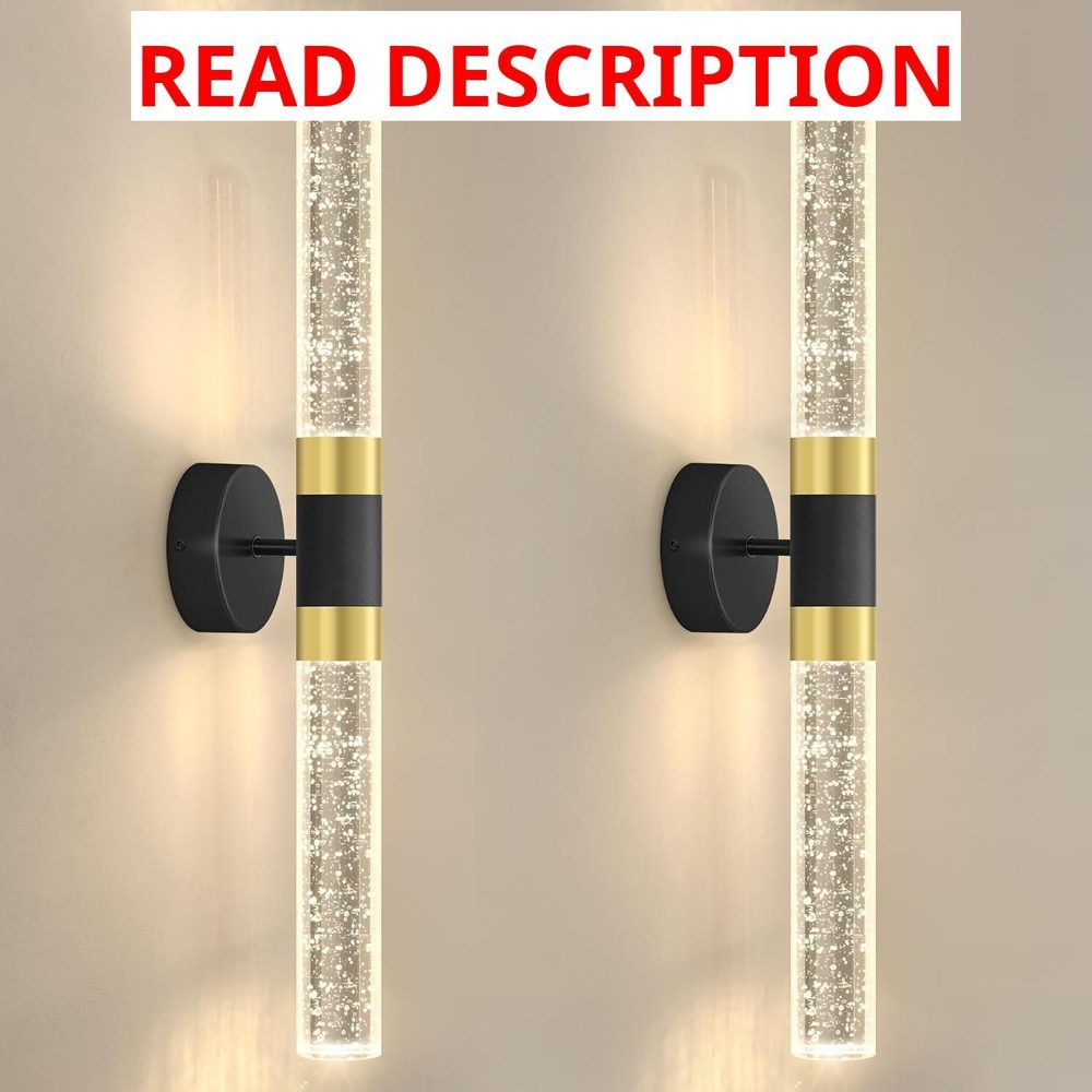 LED Wall Sconces 2700K Warm Light (2-Pack)