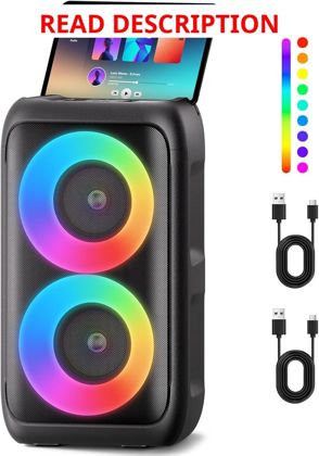 Bluetooth Speaker with 2 Wireless Mics