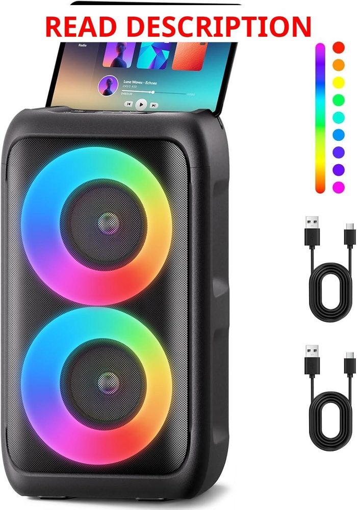 Bluetooth Speaker with 2 Wireless Mics