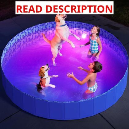 Pawtners Foldable Kiddie Dog Pool with LED