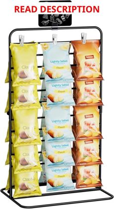 Nuovoware Chip Rack Display Stand Black