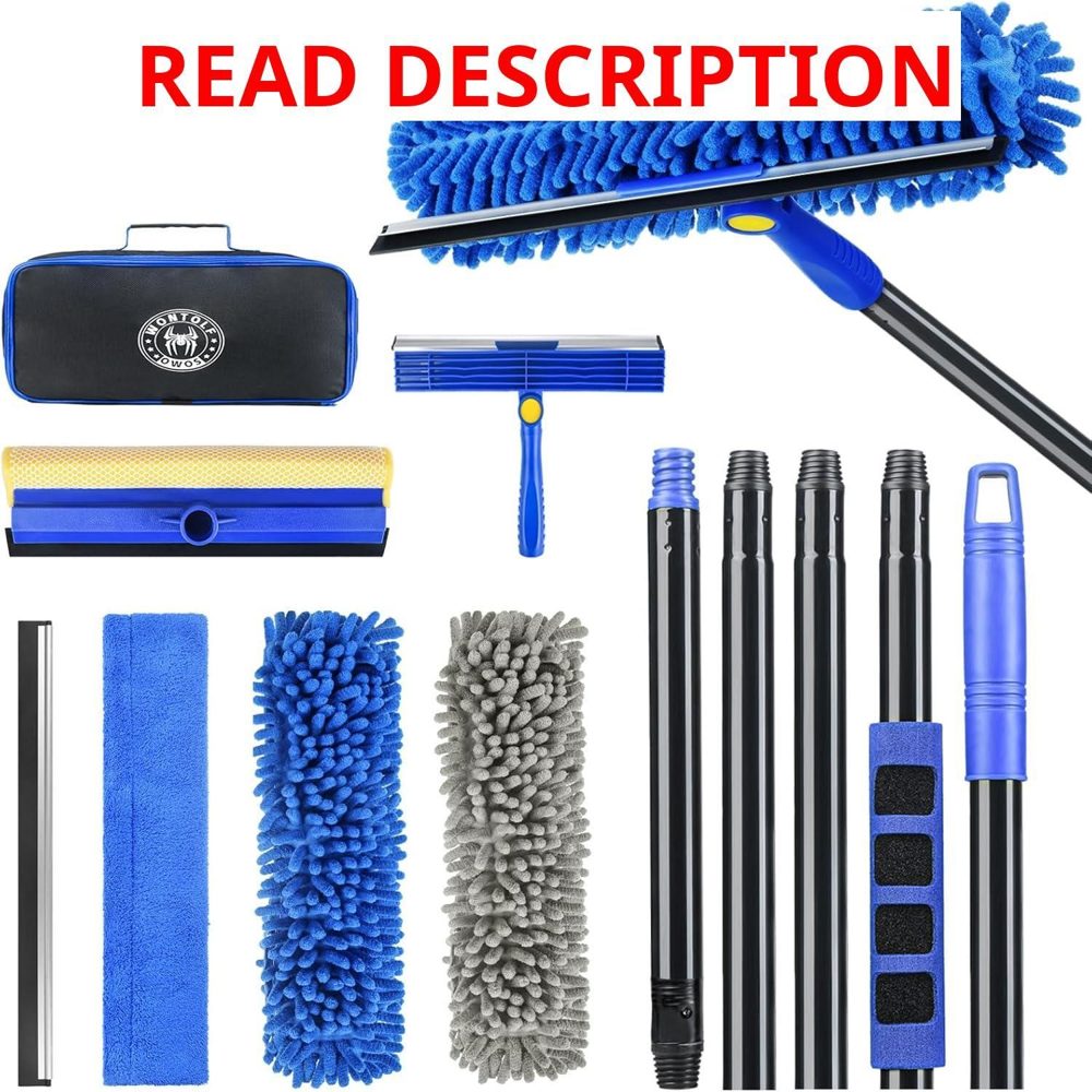 Wontolf 4-in-1 Window Squeegee 79" Kit