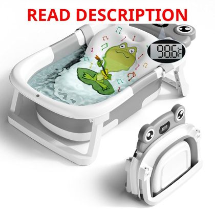 BUNWAG Baby Bathtub: Collapsible Tub Grey