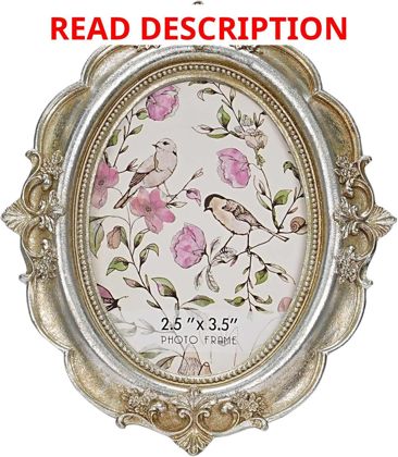 4x6 Oval Sliver Photo Frame with Glass