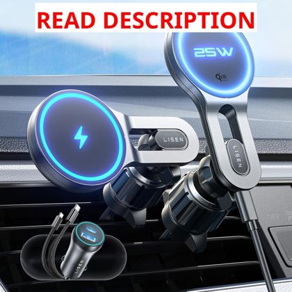 LISEN Qi2.2 25W MagSafe Car Mount Charger