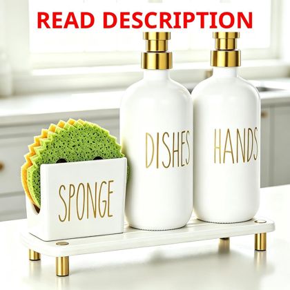 Cisily Gold Pumps Soap Dispenser Set