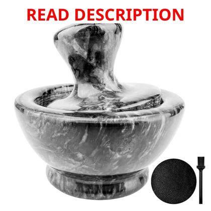 Mortar & Pestle Set Marble Grinder 4"