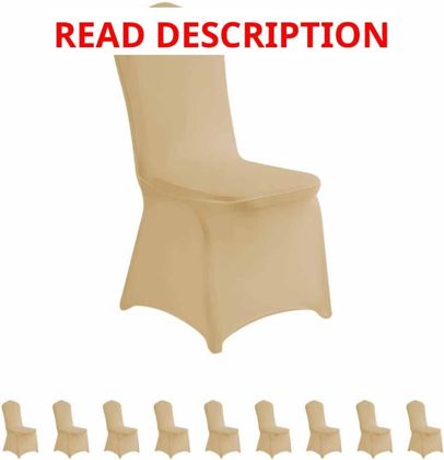 LZY 10pcs Spandex Chair Covers (Champagne)
