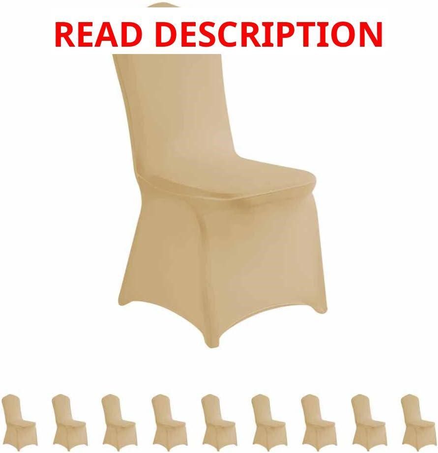 LZY 10pcs Spandex Chair Covers (Champagne)