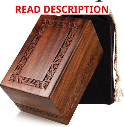 Rosewood Urn for Ashes 200 cu in Memorial