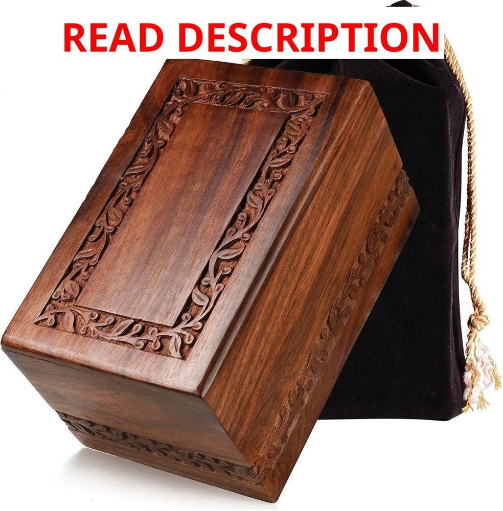 Rosewood Urn for Ashes   200 cu in Memorial