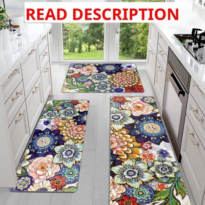 Sofort Kitchen Mats Non-Slip Rugs (Set of 3)