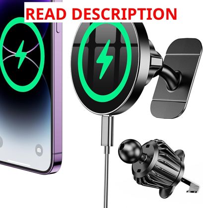 Coolpow MagSafe Car Mount Charger for iPhone