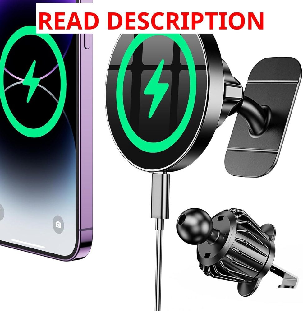 Coolpow MagSafe Car Mount Charger for iPhone