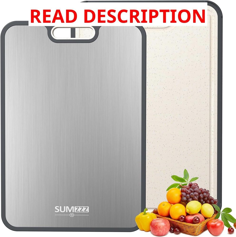 Titanium Cutting Board Double-Sided 15"x10.3"