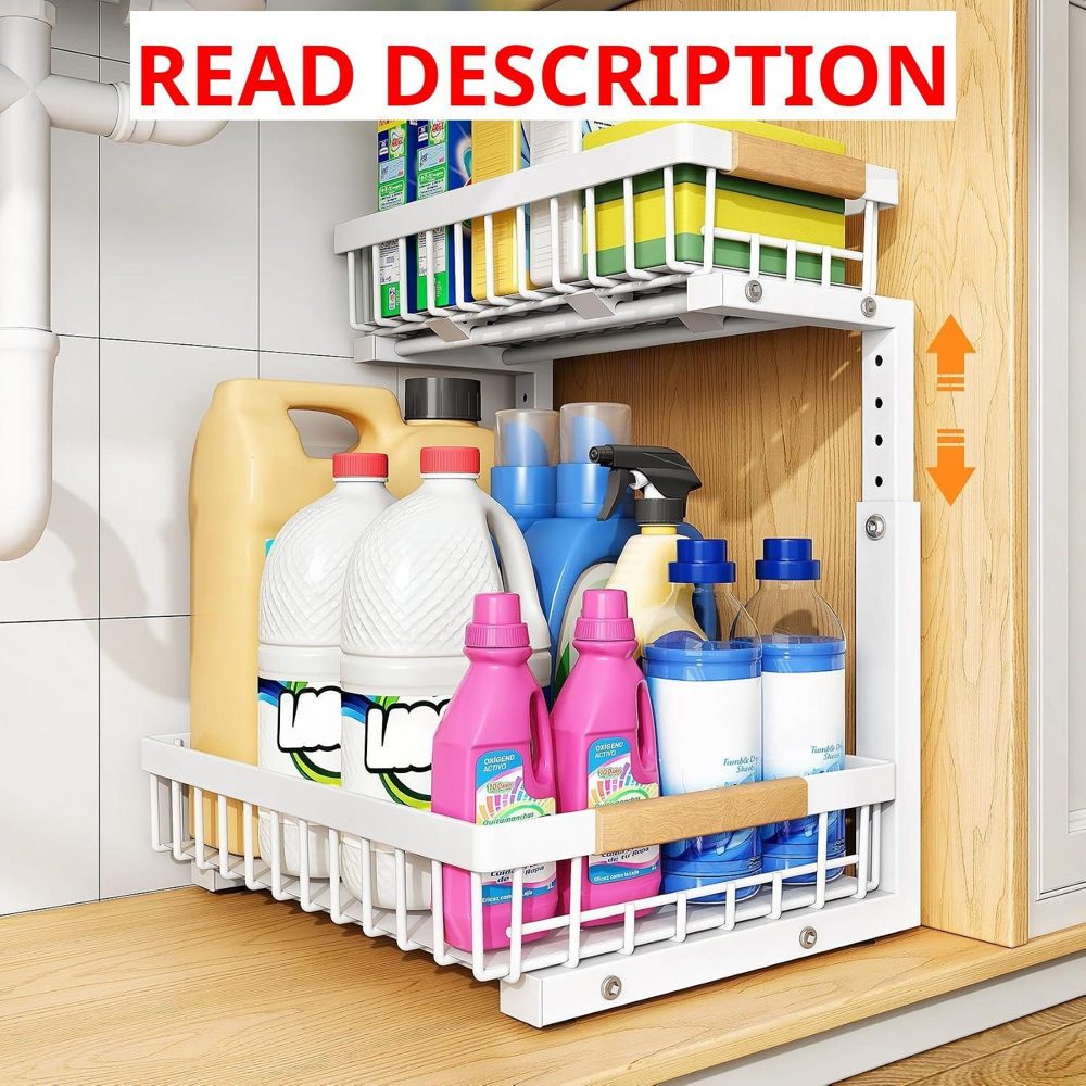 PXRACK Under Sink Organizer 2-Tier White