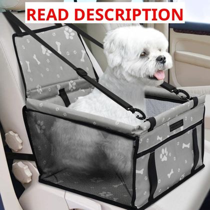 Dog Car Seat: Foldable Booster Seat Grey