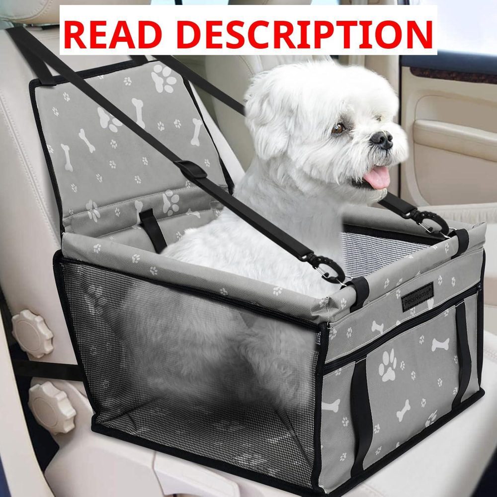 Dog Car Seat: Foldable Booster Seat Grey
