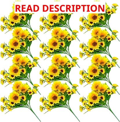 ZEYGLXC 12-Pack Artificial Sunflowers