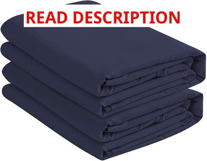 Navy Blue Full XL Microfiber Fitted Sheets (2)