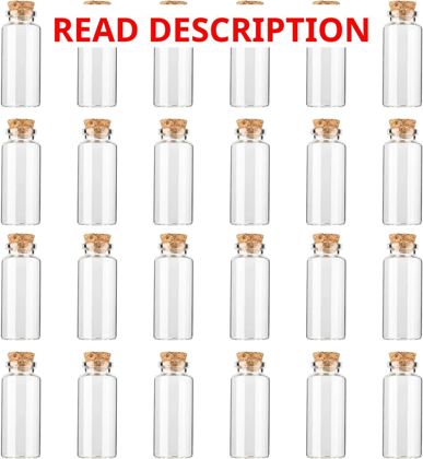 10 ml Glass Bottles with Cork Stoppers (24pk)