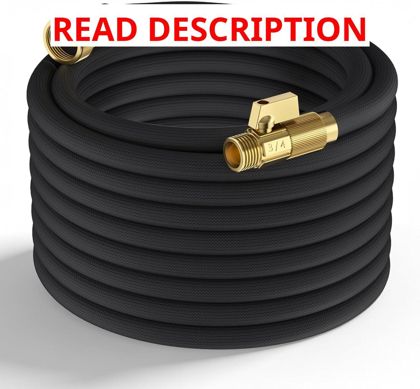 100ft Garden Hose with Shut-Off Valve