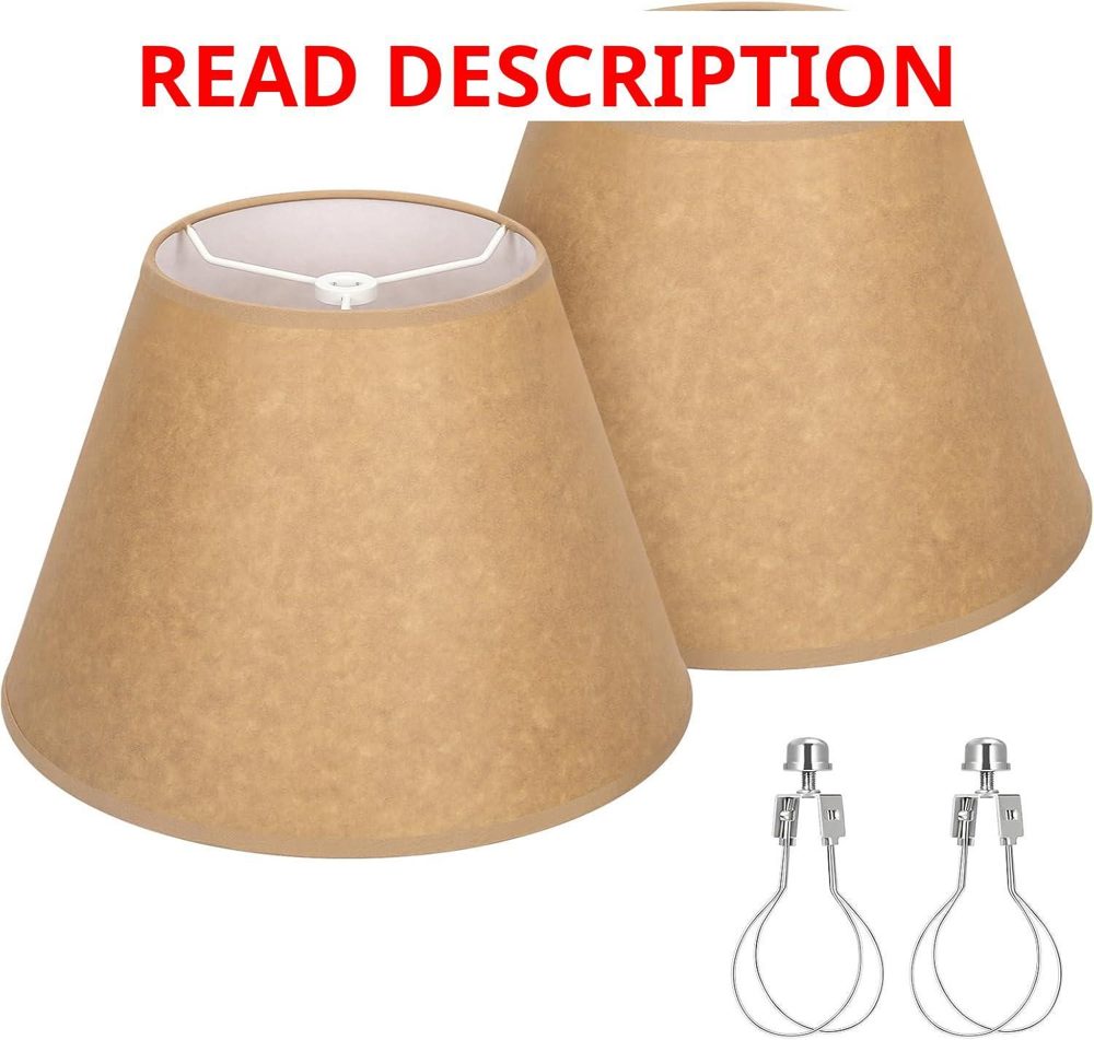 Oiled Paper Lampshades Set 2 5.5"Top/10"B