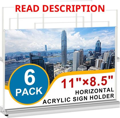 Arrobust 8.5x11 Sign Holder 6 Pack T-Shaped