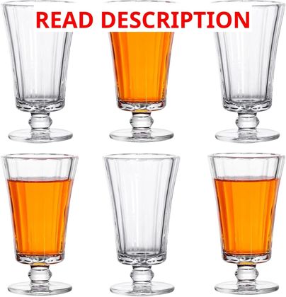 Shot Glasses 4oz Mini Set of 6/ Clear Glasses