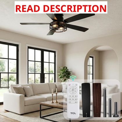 TCL 52" Black Ceiling Fan w/ Light