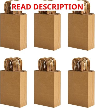 RACETOP Small Kraft Bags 100 Pack 5.8x3.2x8.25