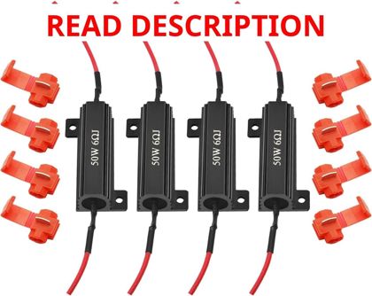 AUXLIGHT 4Pcs 50W 6 Load Resistors Black