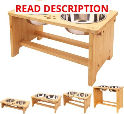 HTB Elevated Dog Bowls Raised Bowl Stand