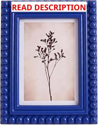 Wood Beaded Frame Dark Blue 5x7 1pc