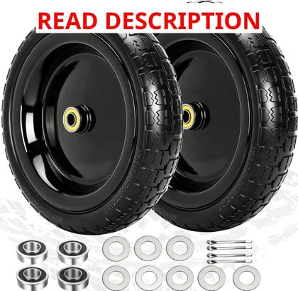 13" Flat Free Wheels for GOR Garden Cart Tires